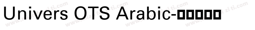 Univers OTS Arabic字体转换